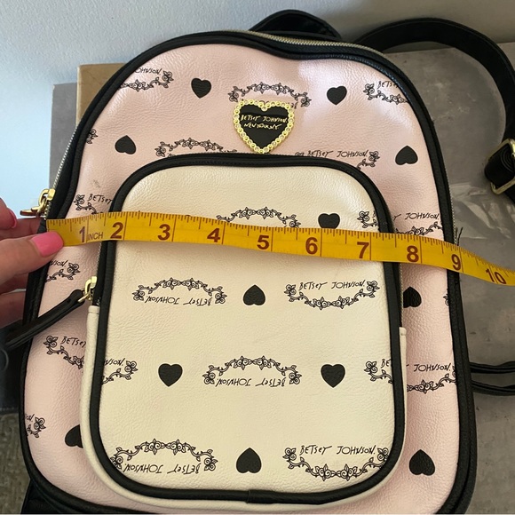 Betsey Johnson Backpack Pink, White & Black - Picture 14 of 16